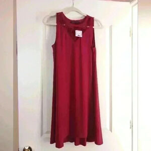 NWT Burgundy tank flowy midi dress. MADEWEST.